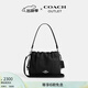 蔻馳（COACH）奧萊女士女包FAYE 22號拉繩手袋單肩斜挎包百搭 SV/黑色