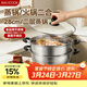美廚（MAXCOOK）不銹鋼二層蒸鍋 28cm復底火鍋湯鍋多用鍋燃氣灶電磁爐通用MCWA561