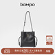 半坡飾族（bampo）女包新款結瑞包小包單肩斜挎包輕盈便捷牛皮真皮女時(shí)尚包包禮 墨碳黑 小包