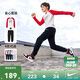NIKE3BRAND 耐克男女童紅色拜年服長(cháng)T+長(cháng)褲2件套春季兒童插肩袖套裝