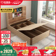 優(yōu)漫佳 兒童床男孩女孩兒童套房?jì)和揖甙紫災敬仓?僅床1.5*2米+床頭書(shū)柜+高箱 1