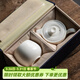 心去處德化羊脂玉瓷茶壺家用陶瓷泡茶壺帶過(guò)濾單壺小號紅茶綠茶功夫茶具 直正壺+福祿主人杯-禮盒裝 180ml