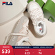 斐樂(lè )（FILA）斑斕鞋ROSETTA女鞋板鞋面包厚底鞋復古休閑鞋 奶白/淺粉-GP 37.5