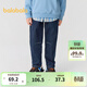 巴拉巴拉童裝兒童褲子牛仔褲男童長(cháng)褲女童冬裝加絨保暖休閑時(shí)尚潮 牛仔中藍88201 110