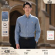 布克兄弟（BrooksBrothers）男士春秋新品法蘭絨純棉刺繡logo長(cháng)袖襯衫 牛仔藍-4003 M