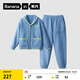 蕉內（Bananain）絨絨500E兒童睡衣男女童半邊絨大童加絨保暖寶寶家居服套裝秋冬季 鈣-磚青 150
