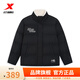 特步（XTEP）門(mén)店同款羽絨服女25冬新品加購保暖加絨防風(fēng)棉衣外套975428190190 正黑色 M