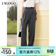 LAGOGO格雷灰百搭休閑西裝褲女拉谷谷2025年春夏新款簡(jiǎn)約通勤褲子 灰色 M