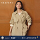 詩(shī)凡黎（‘S EIFINI）【孟子義同款】詩(shī)凡黎26春特調色經(jīng)典雙排扣高級英倫中長(cháng)風(fēng)衣外套 卡其中長(cháng)款預售[4月10日]發(fā) S