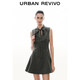 UR2026夏季新款女裝魅力綁帶領(lǐng)口無(wú)袖超短連衣裙UWG760084+ 深灰 S