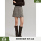 ELLE法式高級感通勤氣質(zhì)半身裙女2024冬季新款高端精致包臀短裙 咖色 S