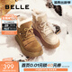 百麗（Belle）戶(hù)外休閑雪地靴女商場(chǎng)款保暖加絨短靴D1W1DDD4 棕色-絨里 37 (235mm)