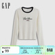 蓋璞女裝秋季款刺繡logo修身圓領(lǐng)針織長(cháng)袖休閑上衣792652