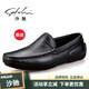 沙馳（SATCHI）鹿皮皮鞋男鞋夏季商務(wù)休閑鞋男士駕車(chē)鞋軟皮軟底舒適透氣鞋豆豆鞋 黑色21822013Z 39 歐碼偏大一碼