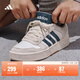 adidas「小鋸齒」D-PAD CLASSIC美高風(fēng)籃球風(fēng)板鞋男女阿迪達斯   白色/遺跡藍/棕色   42