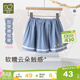 拉比童裝兒童短裙2025春夏季女童休閑百搭裙子 中藍 90