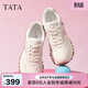 他她（TATA）云朵泡芙厚底慢跑鞋女休閑運動(dòng)鞋女老爹鞋秋WPC06CM4 白/銀（波紋款） 39
