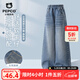 小豬班納（PEPCO）兒童褲子026春季新女童牛仔褲2款女孩直筒闊腿長(cháng)褲 【后兜刺繡牛仔褲】HDNK牛仔藍 160 【推薦體重80-100斤】