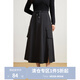 獨束大碼女裝休閑通勤工裝風(fēng)半身裙微胖MM時(shí)尚顯瘦百搭高腰裙子女 黑色 XL （尺碼：3）
