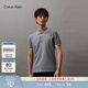 Calvin KleinJeans夏季男士商務(wù)休閑通勤ck撞色鑲邊翻領(lǐng)潮流多色短袖T恤POLO