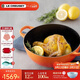 酷彩（Le Creuset）法國進(jìn)口琺瑯鍋鑄鐵24/26/28cm深燒鍋 燉煮燜燒鍋雙耳燉煮鍋 【3-4口之家】桔色 26cm