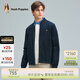 暇步士（Hush Puppies）男裝皮馬棉面料易穿搭立領(lǐng)休閑夾克外套 085深藍2 M