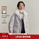 茵曼（INMAN）工裝風(fēng)毛絨翻領(lǐng)羽絨服女2025冬季時(shí)尚百搭休閑鴨絨保暖外套 雅典灰 S