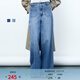 H&M女裝牛仔褲春季闊腿版型水洗時(shí)尚氣質(zhì)簡(jiǎn)約高腰通勤長(cháng)褲1261750 淺牛仔藍 38 160/72