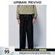 UR冬季新款男裝休閑純色松緊腰抽繩直筒褲UUY650013 黑色 30
