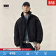 Levi's李維斯情侶同款簡(jiǎn)約休閑輕薄防寒舒適保暖羽絨服休閑外套 黑色 XL 女生建議拍小一碼