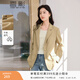 香影休閑黃色小西裝外套女2026春季新款韓版寬松職場(chǎng)顯瘦正肩西服 黃色 S