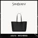 YSL圣羅蘭 女士SHOPPING SAINT LAURENT橫款皮革手袋托特包 黑色 U
