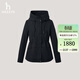 哈吉斯哈吉斯女裝 冬季款女士外套純色連帽收腰休閑夾克女ASVSU0CDX11 黑色BK XL (170/92A 42)