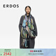 ERDOS【秀場(chǎng)同系列】 25秋冬精紡純羊絨印花薄款女披肩圍巾 彩色印花 200cmX90cm