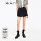 MO&Co.夏季學(xué)院風(fēng)A字壓褶高腰牛仔短褲裙褲M(mǎn)BC2SOTT08