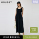 moussy 女裝新品度假風(fēng)抽褶收腰優(yōu)雅無(wú)袖連衣裙010HSS30-0960 020黑色 S 00001