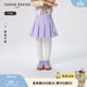 Teenie Weenie Kids小熊童裝女寶甜美可愛(ài)假兩件打底裙褲 紫色 100 cm