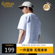 卡賓創(chuàng  )意logo火焰T恤25夏季卷邊貼布繡  漂白色02  L /175/50 