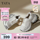 他她（TATA）厚底女鞋網(wǎng)面鞋子春秋新新款時(shí)尚休閑鞋百搭增高老爹鞋CZX02AM6 米/銀 36