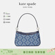 凱特絲蓓（KATE SPADE）【禮物】 女士單肩手提包經(jīng)典老花腋下包 藍色KG864960