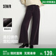 森馬（Semir）牛仔褲女美拉德植絨長(cháng)褲酷颯風(fēng)2025冬抓毛寬松闊腿褲109725124001