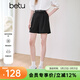 百圖betu女裝夏季新款短褲氣質(zhì)高腰西裝短褲抗皺褲子女2503T78 黑色 M