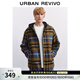 UR冬季新款男潮流琥珀流光風(fēng)撞色格紋連帽大衣UUV150034 多色 M