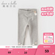 戴維貝拉（DAVE＆BELLA）女童打底褲兒童休閑褲女寶寶彈力褲洋氣幼兒長(cháng)褲春季新款童褲 灰色【現貨】 110 cm（建議身高100-110cm）