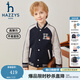 哈吉斯（HAZZYS）品牌童裝男童外套秋新品彈力舒適時(shí)尚撞色休閑運動(dòng)風(fēng)棒球服 藏藍 165
