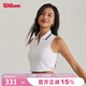 威爾勝（Wilson）官方夏季女士RIVERSIDE高彈全拉鏈沖孔透氣網(wǎng)球POLO領(lǐng)運動(dòng)背心 WW00207411WTA-純白色 XS /160/80A