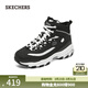 斯凱奇（Skechers）女鞋高幫厚底老爹鞋時(shí)尚舒適百搭熊貓鞋167569 黑色/BLK /加絨 37.5
