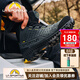 拉思珀蒂瓦（LA SPORTIVA）防水透氣皮面登山鞋男防滑減震快速行進(jìn)徒步鞋PYRAMID 碳灰/黃 39