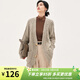 金菊綿羊毛慵懶風(fēng)2026新款秋冬純色加厚麻花紐扣中長(cháng)毛衣開(kāi)衫女羊毛衫 卡其 均碼