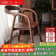 隱山愫木北美黑胡桃木椅子餐椅實(shí)木家用藝術(shù)現代復古新中式靠背書(shū)桌椅輕奢